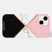 Witte marmer met gouden lijnen Case-Mate iPhone case (Achterkant (horizontaal))