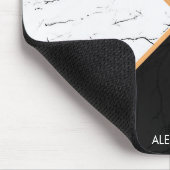 Witte marmer met gouden lijnen muismat (Hoek)