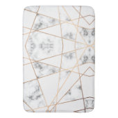 Witte marmer met goudlijnen badmat (Voorkant Verticaal)