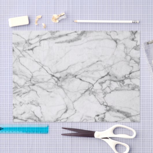 Witte marmer met grijs patroon tissuepapier (Craft)