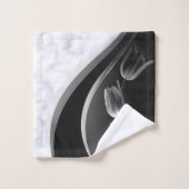 Witte marmer met grijze onderbelichte tulpen bad handdoek (Wasdoekje)