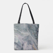 Witte marmer met Pearl, paars en goud Tote Bag (Achterkant)