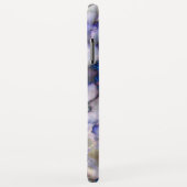 Witte marmer met roze en blauwe glitter Case-Mate iPhone case (Achterkant/rechts)