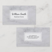Witte marmer | Minimalistisch Visitekaartje (Voorkant / Achterkant)