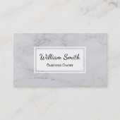 Witte marmer | Minimalistisch Visitekaartje (Voorkant)