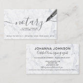 Witte marmer mobiele notaristypografie visitekaartje (Voorkant / Achterkant)