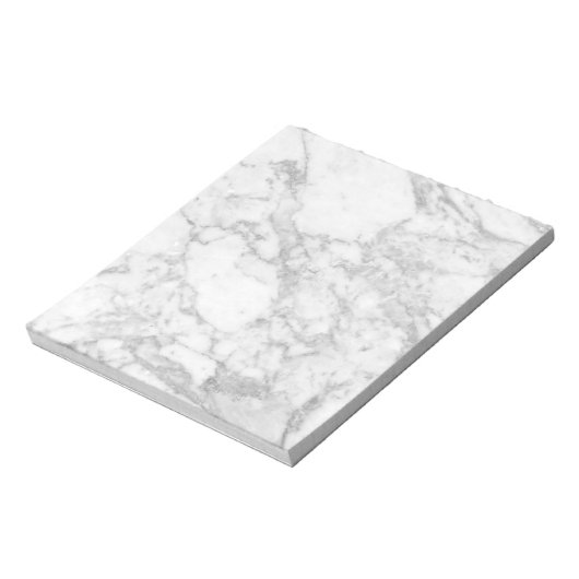 Witte marmer notitieblok (Linkerzijde)