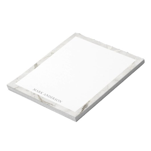 witte marmer notitieblok (Linkerzijde)