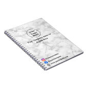 Witte marmer notitieboek (Rechterzijde)