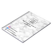 Witte marmer notitieboek (Linkerzijde)