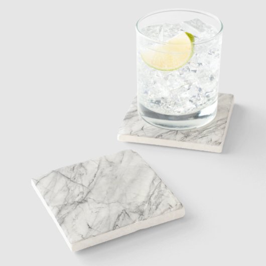 Witte marmer onderzetter (Zijkant)