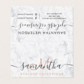 witte marmer oognazorg visitekaartje (Buitenkant ongevouwen)