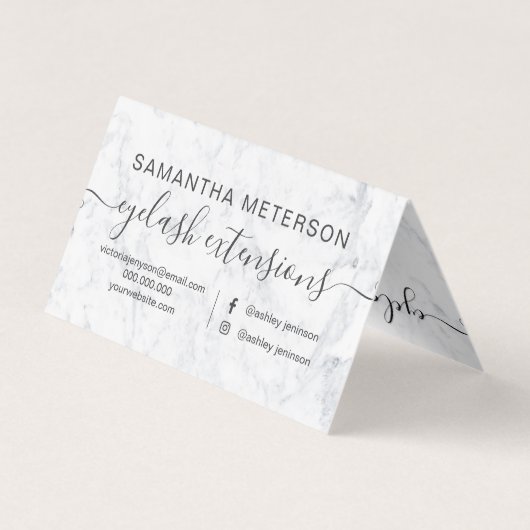 witte marmer oognazorg visitekaartje (Achterkant)