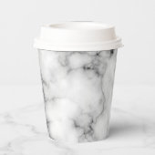 Witte marmer papieren bekers (Achterkant)