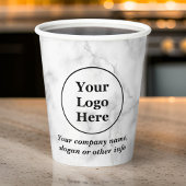 Witte marmer papieren bekers