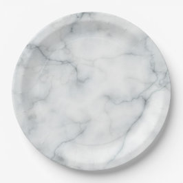 witte marmer papieren bordje