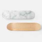 witte marmer persoonlijk skateboard (Horizontaal)
