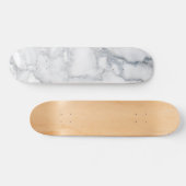 Witte marmer persoonlijk skateboard (Horizontaal)