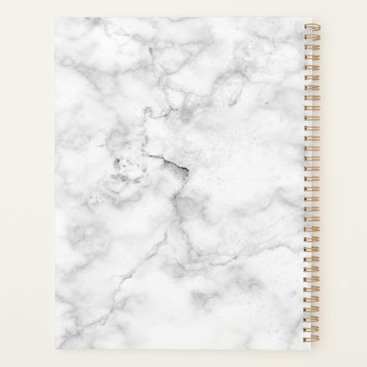 Witte marmer planner (Achterkant)