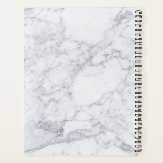 Witte marmer planner (Achterkant)