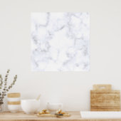 Witte marmer poster (Keuken)