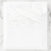 Witte marmer rechthoekige sticker (Tas)