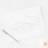 Witte marmer rechthoekige sticker (Envelop)
