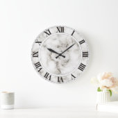 Witte marmer Romannumer Wall klok (Huis)
