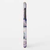 Witte marmer roze en blauwe glitter Case-Mate iPhone case (Achterkant/links)