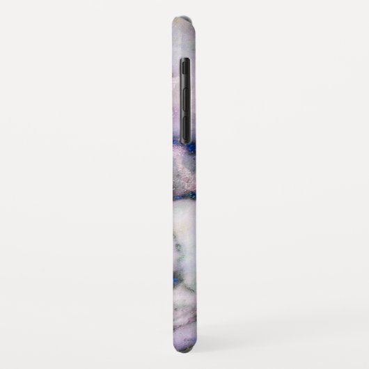 Witte marmer roze en blauwe glitter Case-Mate iPhone case (Achterkant/links)