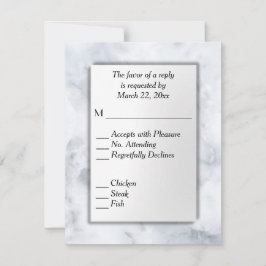 Witte Marmer RSVP met menukeuze