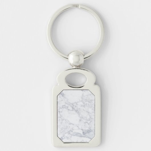 Witte marmer sleutelhanger (Voorkant)