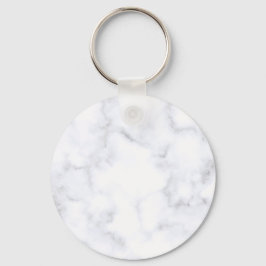 Witte marmer sleutelhanger