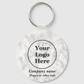 Witte marmer sleutelhanger (Voorkant)