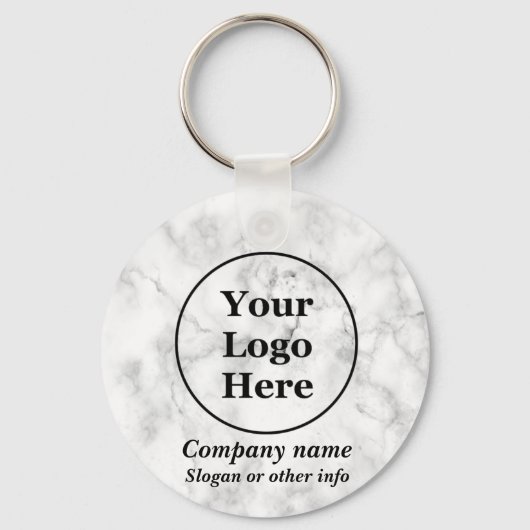 Witte marmer sleutelhanger (Voorkant)