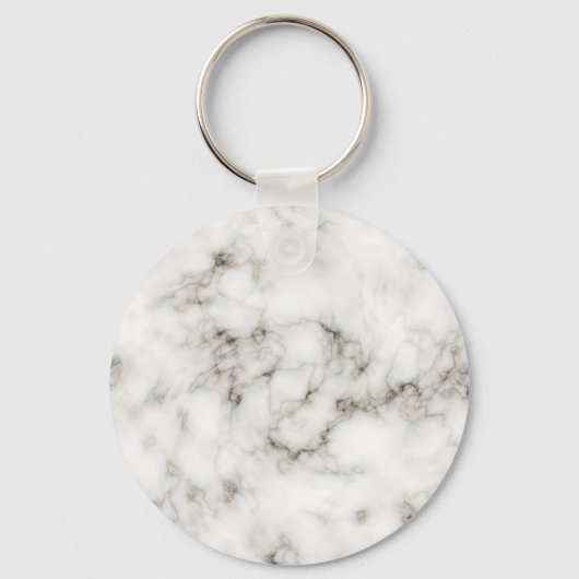 witte marmer sleutelhanger (Voorkant)
