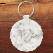 witte marmer sleutelhanger (Voorkant)