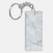 Witte marmer sleutelhanger (Voorkant Links)