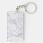 Witte marmer sleutelhanger (achterkant)