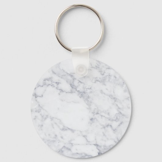 Witte marmer sleutelhanger (Voorkant)