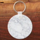 Witte marmer sleutelhanger (Voorkant)
