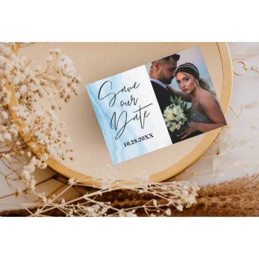 Witte marmer Sparen de Datum klantgerichte Kaart