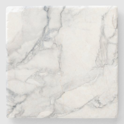 Witte marmer stenen onderzetter (Voorkant)
