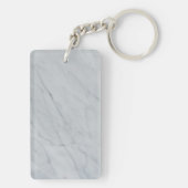 Witte marmer Stone Acryl Sleutelhanger (achterkant)