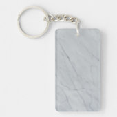 Witte marmer Stone Acryl Sleutelhanger (Voorkant)