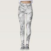 Witte marmer Stone Leggings (Voorkant)