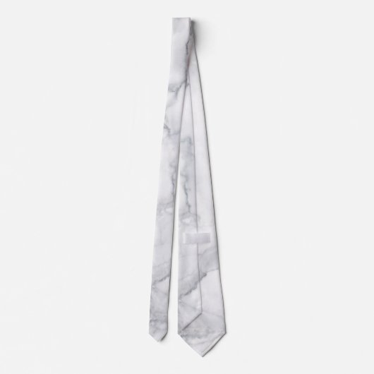 Witte marmer stropdas (Achterkant)