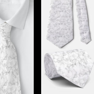 Witte marmer Stropdas - Formele zakelijke necktie