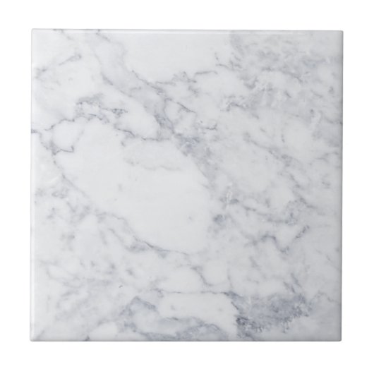 Witte marmer tegeltje (Voorkant)