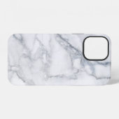 Witte marmer textuur iPhone hoesje (Achterkant horizontaal)
